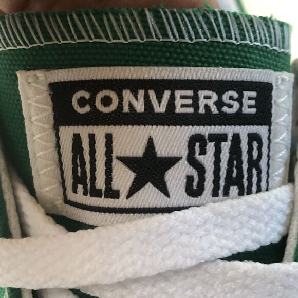 CONVERSE ALL STAR Amazon Green Canvas Low Top Sneakers Youth Size 2 - 20.5 CM - Picture 7 of 9